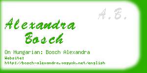 alexandra bosch business card